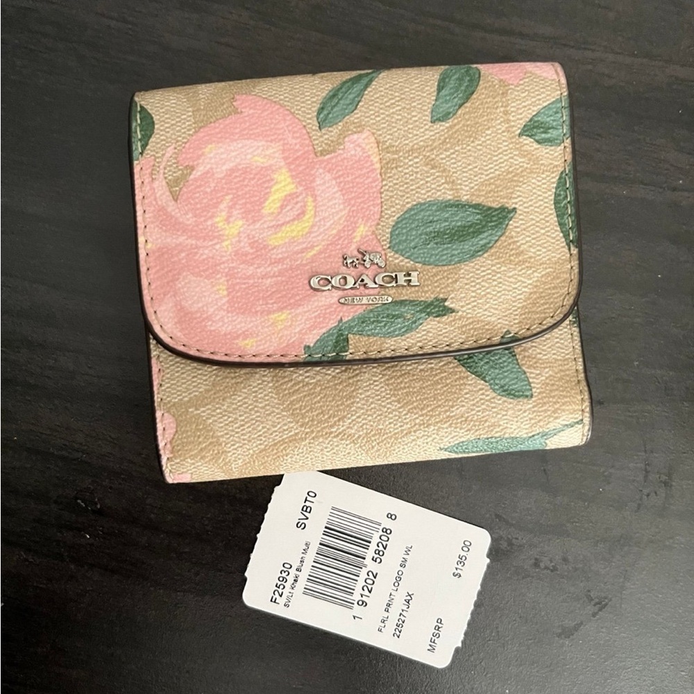 Coach Snap Floral Print Wallet